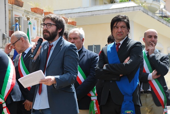 L'intervento di Francesco Maria Anzivino durante la cerimonia del 25 aprile 2015 
