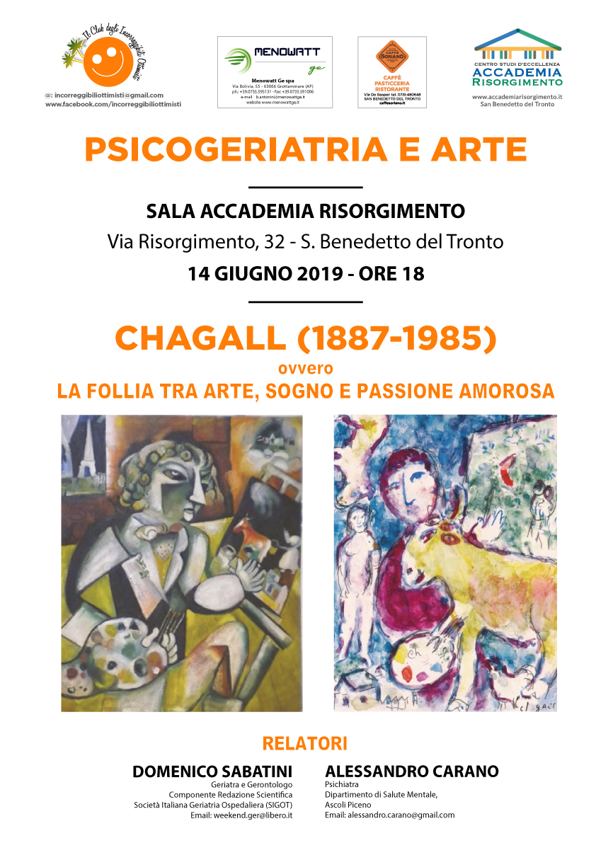 CHAGALL (1887 - 1985) ovvero LA FOLLIA TRA ARTE, SOGNO E PASSIONE AMOROSA