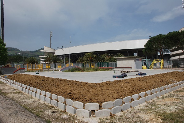 I lavori di completamento dell'impianto "Skate park" in viale dello Sport 
