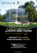 W. A. Mozart - Lettera alla cugina | concerto 2 luglio 2015