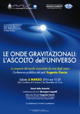 Le onde gravitazionali: l'ascolto dell'universo - conferenza