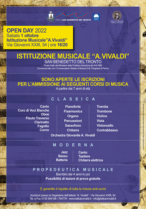 Istituzione Musicale "A. Vivaldi" | Open day