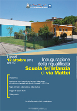 Inaugurazione della riqualificata scuola di via Mattei | 12 ottobre 2015