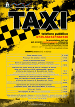 Tariffe taxi - estate 2012