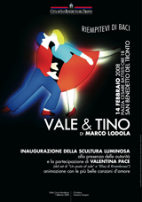Vale & Tino | Inaugurazione della scultura di Marco Lodola