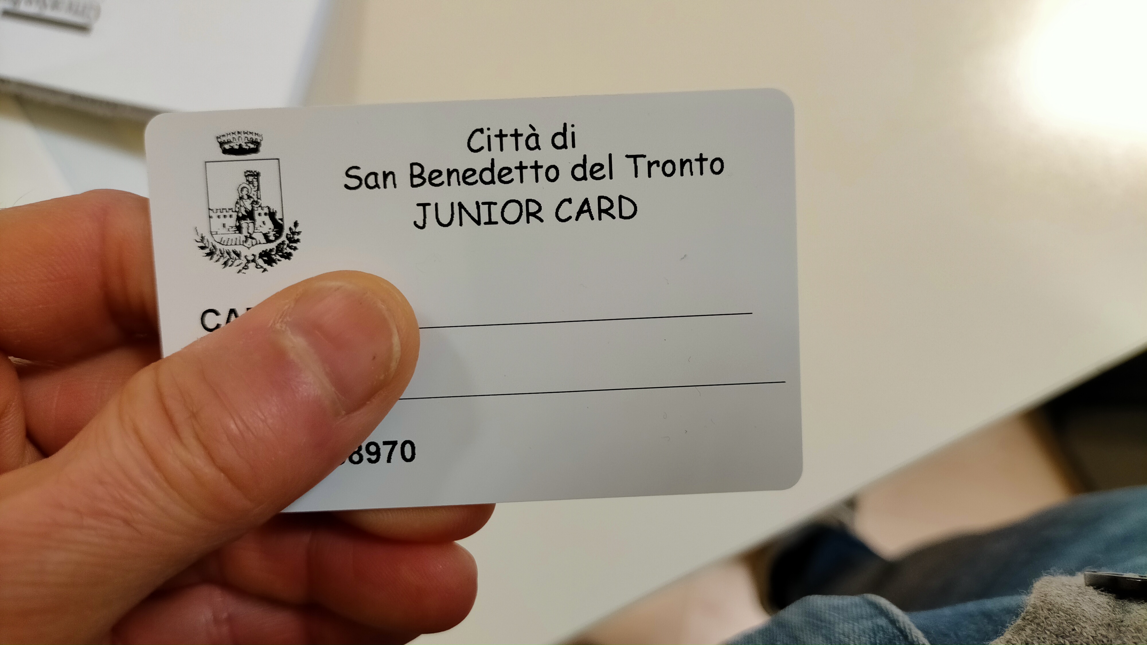 Dal 16 al 30 settembre si consegnano le Junior card