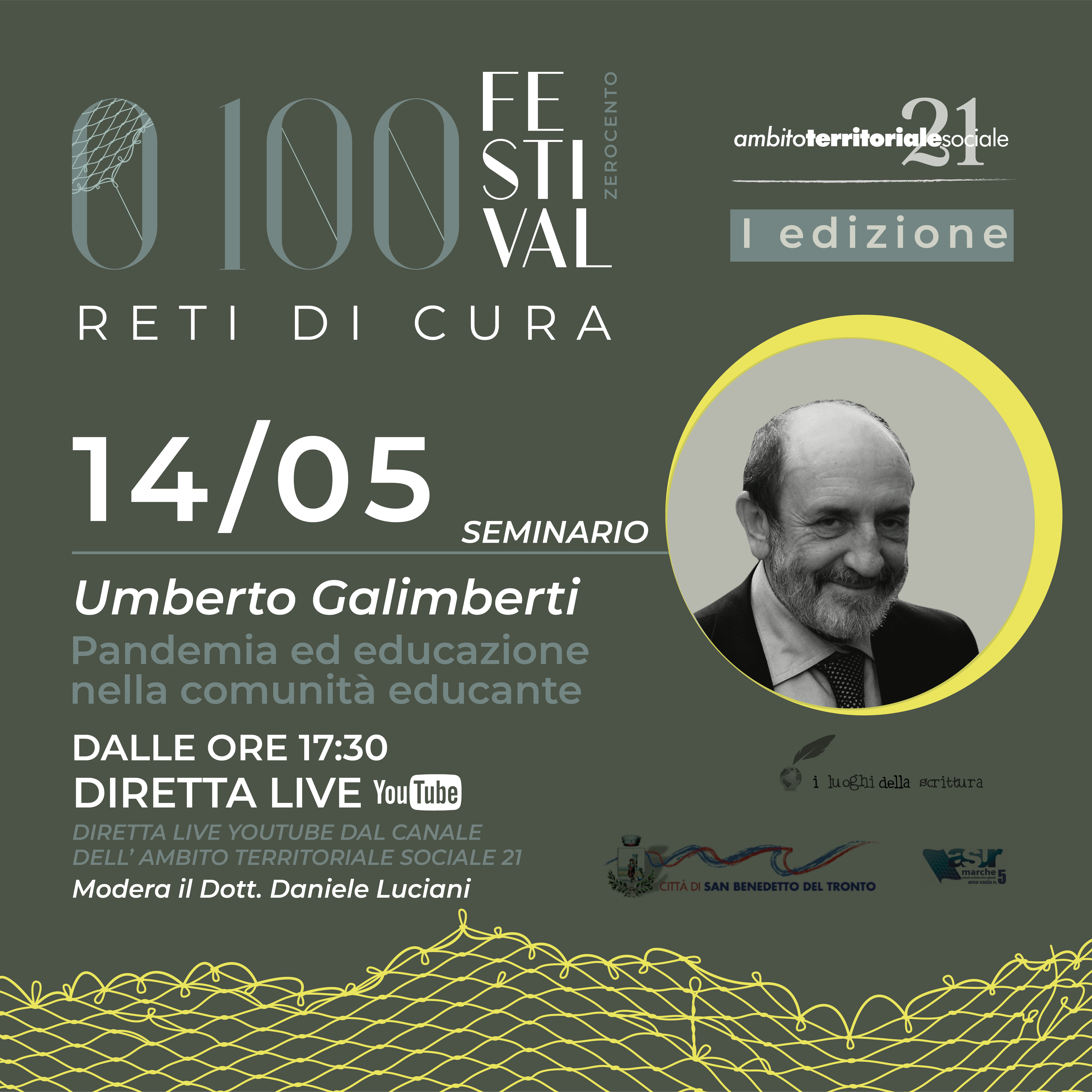 1° incontro "Festival 0/100 - Reti di cura" - Umberto Galimberti