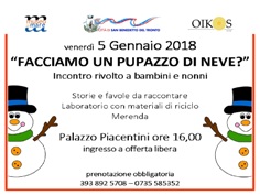 "Facciamo un pupazzo di neve?"